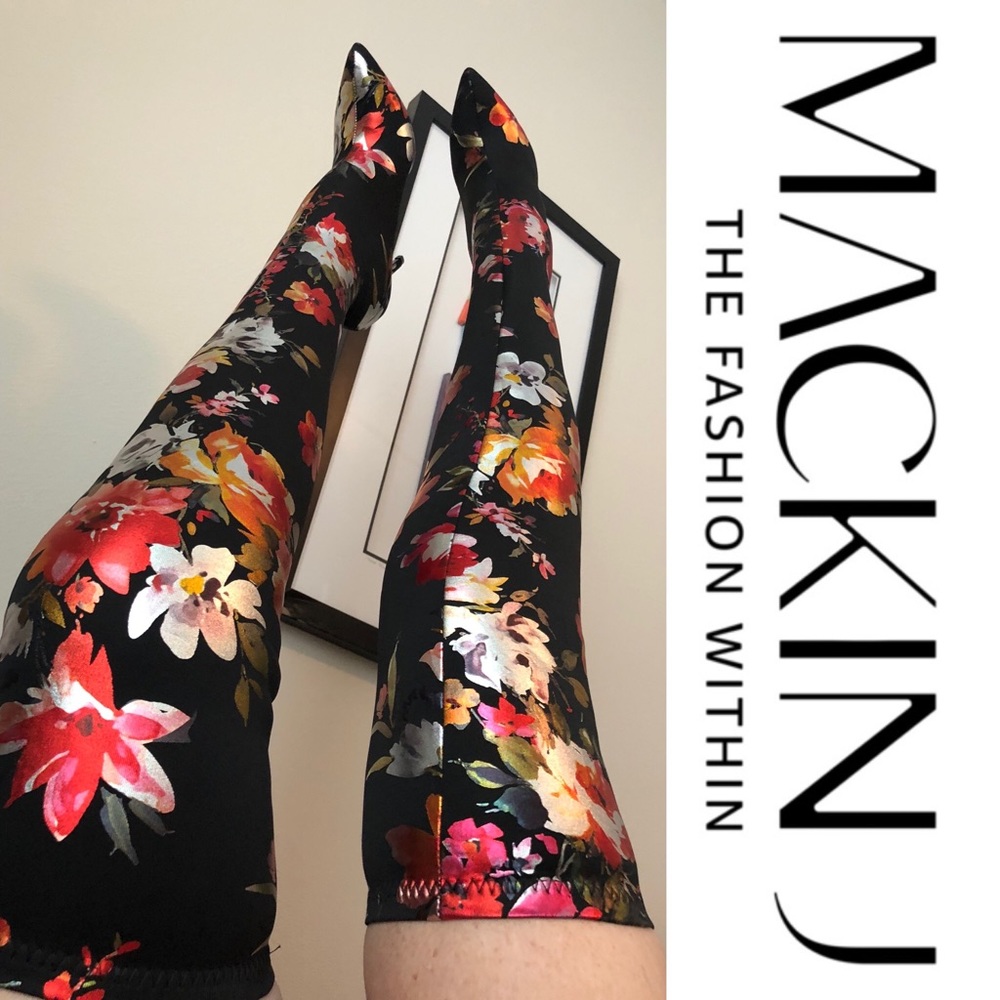 3/$30 Mackin J Over the Knee Floral Boots - Picture 5 of 9